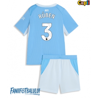 Manchester City Ruben Dias #3 Echipament de Fotbal Replică 2026-27 Copii Acasa (+ Șorturi)